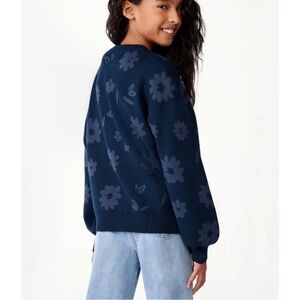 Free Assembly navy floral cardigan